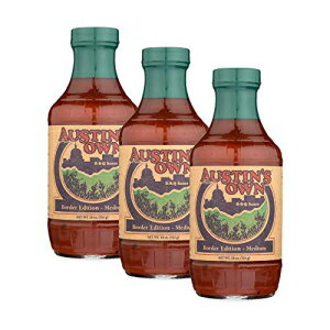 オースティンズ オウン ボーダー エディション - ミディアム BBQ ソース 18 オンス ボトル (3 個パック)3 Austin's Own Border Edition - Medium BBQ Sauce 18oz Bottle (Pack of 3)3