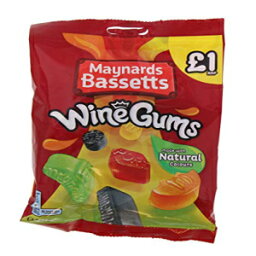 メイナーズ バセッツ ワインガム 1ポンド スイーツバッグ (165g x 12) Maynards Bassetts Wine Gums £1 Sweets Bag (165g x 12)