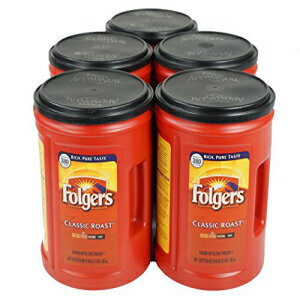 フォルジャーズ クラシック ミディアム ロースト コーヒー、48 オンス缶 5 パック Folgers Classic Medium Roast Coffee, 5-Pack of 48 Ounce Cans