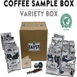 楽天GlomarketTayst コーヒーポッド | 240カラット。サンプルボックス | 100％ 堆肥化可能なキューリグ K カップ互換 | 地球に優しいパッケージのグルメコーヒー Tayst Coffee Pods | 240 ct. Sample Box | 100％ Compostable Keurig K-Cup compatible |
