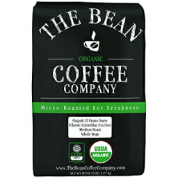 Bean Coffee Company Organic El Grano Suave（Classic Colombian Excelso）、ミディアムロースト、ホールビーン、5ポンドバッグ The Bean Coffee Company Organic El Grano Suave (Classic Colombian Excelso), Medium Roast, Whole Bean, 5-P