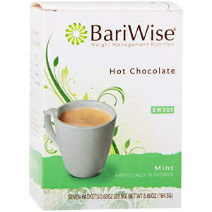 BariWise 高プロテイン ホットココア - 低炭水化物、低カロリーのインスタント ホット チョコレート ミックス、プロテイン 15g 入り - ミント (7 個) BariWise High Protein Hot Cocoa - Instant Low-Carb, Low Calorie Hot Chocolate Mix wit