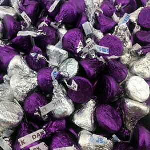 Hershey's Kisses - ~bNX~N`R[gA_[N`R[gLX - p[vzCAVo[zCALfB[oN (2|hpbN) Hershey's Kisses - Mix Milk Chocolate, Dark Chocolate Kisses - Purple Foils, Silver Foil,