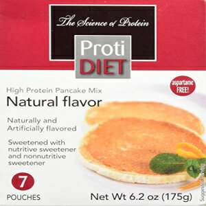 楽天Glomarketプロティダイエット パンケーキミックス 6.2oz 7袋 （ナチュラル） ProtiDiet Pancake Mix 6.2oz 7 pouches （Natural）