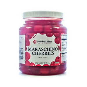 茎付きマラスキーノチェリー、74オンス瓶 Maraschino Cherries with Stems, 74 Ounce Jar