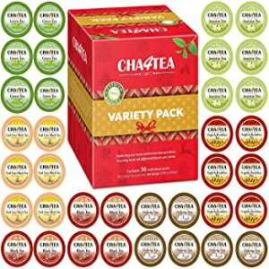 楽天GlomarketCha4TEA 36-Count Variety Tea Sampler Pack for Keurig K-Cup Brewers, Multiple Flavors （Green Tea, Black Tea, Jasmine, Earl Grey, Oolong Tea, English Breakfast）