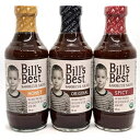 Bill's Best BBQ\[X oGeB3pbNAv~AI[KjbNVsAOet[AƑocA18IX Bill's Best BBQ Sauce Variety 3 Pack, Premium Organic Recipe, Gluten Free, Family Operated, 18 ounce