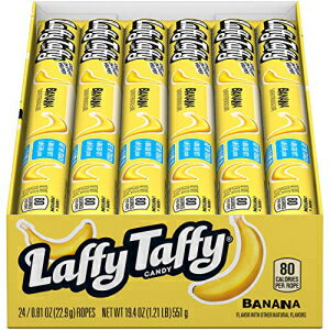 ラフィータフィー バナナロープ、0.81オンス、24本 Laffy Taffy Banana Rope, 0.81 oz., 24 Piece