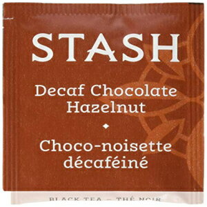 スタッシュ ティー デカフェ チョコレート ヘーゼルナッツ紅茶、ティーバッグ 100 個入りボックス Stash Tea Decaf Chocolate Hazelnut Black Tea, Box of 100 Tea Bags