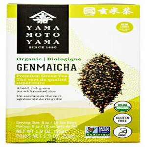 山本山 有機緑茶玄米茶 2.19オンス箱（6個パック） - （パッケージは異なる場合があります） Yamamotoyama Organic Green Tea Genmai Cha, 2.19-Ounce Boxes (Pack of 6) - ( pack may vary )