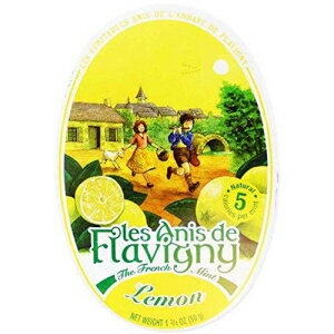 レ アニス ド フラヴィニー キャンディ、レモン、1.8 オンス オーバル缶 Les Anis de Flavigny Candy, Lemon, 1.8-Ounce Oval Tin