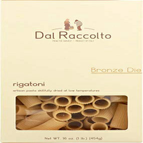 ダルラッコルトブロンズダイカットパスタ、リガトーニ、1ポンド、（12パック） Dal Raccolto Bronze Die Cut Pasta, Rigatoni, 1 Pound, (Pack of 12) 1