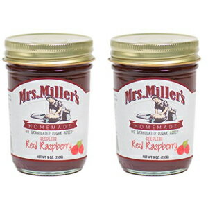 ~ZXE~[YEA[~bVƐV[hXbhYx[ Oj[YW 9IX - 2pbN (R[VK[sgp) Mrs. Miller's Amish Homemade Seedless Red Raspberry No Granulated Sugar Added Jam 9 Ounces - Pack o