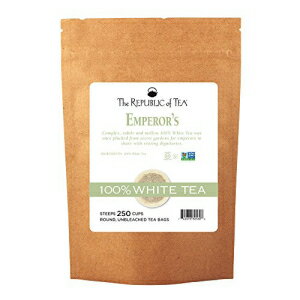 The Republic of Tea エンペラーズ 100% ホワイト ティー、250 ティーバッグ、グルメ、ゼロカロリー、砂糖不使用、炭水化物フリー The Republic of Tea Emperor's 100% White Tea, 250 Tea Bags, Gourmet, Zero Calorie, Sugar Free, Carb