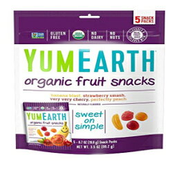 YumEarth オーガニック フルーツ スナック 5 スナック パック YumEarth Organic Fruit Snacks, 5 Snack Packs