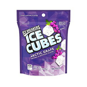 ICE BREAKERS ICE CUBES ARCTIC GRAPE VK[t[`[CKALVg[A8.11IX|[`i100j ICE BREAKERS ICE CUBES ARCTIC GRAPE Sugar Free Chewing Gum, Made with Xylitol, 8.11 oz Pouch (100 Pieces)