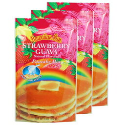 ハワイアンサン ストロベリー グアバ パンケーキミックス 6オンスバッグ - (3パック) Hawaiian Sun Strawberry Guava Pancake Mix 6 Ounce Bag - (3 Pack)
