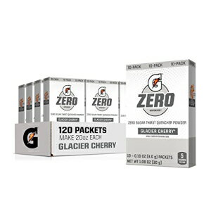 ゲータレード G ゼロ パウダー、グレイシャー チェリー、10 オンス (120 個パック) Gatorade G Zero Powder, Glacier Cherry,10 oz (Pack of 120)