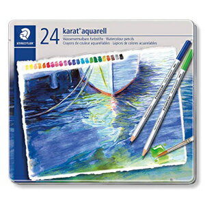 ステッドラー カラット アクアレル プレミアム水彩色鉛筆 24色セット (125M24) Staedtler Karat Aquarell Premium Watercolor Pencils, Set of 24 Colors (125M24)