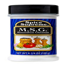 Spice Supreme MSG グルタミン酸ナトリウム、プラスチック シェーカー、4.25 オンス Spice Supreme M.S.G. Monosodium Glutamate, plastic shaker, 4.25-oz.