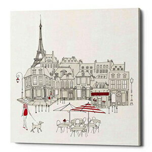 Epic Graffiti World Cafe II Paris Red by Avery Tillman Gisele キャンバスウォールアート、26インチ x 26インチ Epic Graffiti Worl..