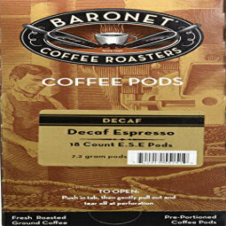 楽天GlomarketBaronet Coffee シングル デカフェ エスプレッソ ESE ポッド、54 個 Baronet Coffee Single Decaf Espresso ESE Pods, 54 Count