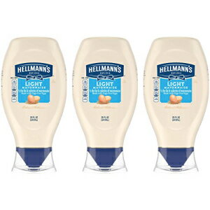 HELLMANNS ライトマヨネーズ サンドイッチや簡単な食事用のクリーミーな調味料用 ライトマヨスクイーズボトル 100% ケージフリー卵製 20 オンス、3 個パック HELLMANNS Light Mayonnaise For a Creamy Condiment for Sandwiches and Simple Meals Ligh