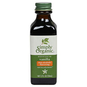 Simply Organic Vanilla Flavoring (ノンアルコール)、認定オーガニック、ビーガン | 2オンス Simply Organic Vanilla Flavoring (non-alcoholic), Certified Organic, Vegan | 2 oz