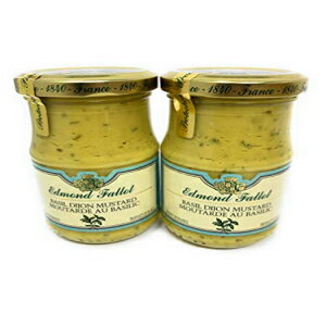 エドモン・ファロー・マスタード (バジル・ディジョン・マスタード、2パック) Edmond Fallot Mustards (Basil Dijon Mustard, 2 Pack)