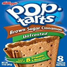 Kellogg's, ポップタルト、艶消しブラウンシュガーシナモン、8 個、14 オンスボックス (6 個パック) Kellogg's, Pop-Tarts, Unfrosted Brown Sugar Cinnamon, 8 Count, 14oz Box (Pack of 6)