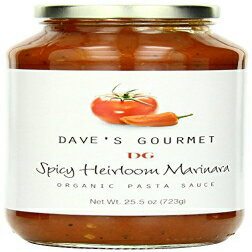 Dave's O 2 s[X XpCV[ GA[ }i I[KjbN pX^\[XA25.5 IX Dave's Gourmet 2 Piece Spicy Heirloom Marinara Organic Pasta Sauce, 25.5 Ounce