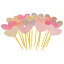 GUCUJI カップケーキトッパー ファニーピンクハートグリッター 50個 GUCUJI Cupcake Toppers, Funny Pink Heart Glitter, 50 Pcs