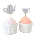 _[̂yYAuC_V[eB[p[eB[JbvP[Lgbp[AafU[gfR[VeB[PgJbvJbvP[Lgbp[-20pbN Darling Souvenir, Bridal Shower Tea Party Cupcake Topper, Birthday Dessert Decorations Tea