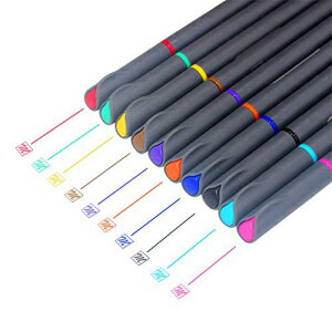 MyLifeUNIT t@CCi[ J[yZbgA0.4mm J[ t@CCi[ XPb``yA10 FpbN MyLifeUNIT Fineliner Color Pen Set, 0.4mm Colored Fine Liner Sketch Drawing Pen, Pack of 10 Assorted Colors