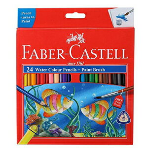 ファーバーカステル水彩色鉛筆 (24 色) プレミアム品質の画材オリジナル Faber-Castell Watercolor Pencils (24 color) Premium Quality Art Supplies Originals