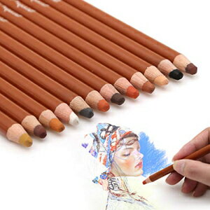 Dainayw XLg[pXeMA\tg 5mm cAA[eBXg`AXPb`pv~AFM - 12 s[X|[g[gZbg Dainayw Skin Tone Pastel Pencils, Soft 5mm Core, Premier Colored Pencils For Artist Drawing, Sketching - 12