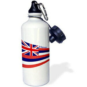 IȃX|[cEH[^[{g̃nC̍3d[YvgA21IXA}`J[ 3dRose Print of Hawaiian Flag In Contemporary Sports Water Bottle, 21 oz, Multicolor