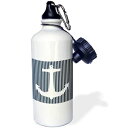 3dRoseウォーターボトル、21オンス、ホワイト 3dRose Water Bottle, 21oz, White