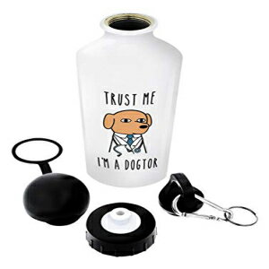 ʔb̑蕨MĎDogtorDrPunA~jEEH[^[{gNbvX|[cgbv ThisWear Funny Veterinarian Gifts Trust Me I'm a Dogtor Dr Pun Aluminum Water Bottle with Clip & Sport Top