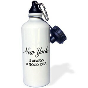 3dRose New York is Always A Good Idea X|[c EH[^[ {gA21 IXAzCg 3dRose New York is Always A Good Idea Sports Water Bottle, 21 oz, White