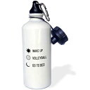3dRose ウォーターボトル、21オンス、ホワイト 3dRose Water Bottle, 21oz, White