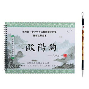 Wancetang 楷書ブックブック Ou Yangxun 再利用可能な中国の水書き布紙練習書道文字ブック初心者向け Wancetang Regular Script copybook of Ou Yangxun Reusable Chinese Water Writing Cloth Paper Practice Calligraphy Character Book for Beginn