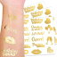 CORRURE48pcs誕生日の入れ墨-女性と男性のためのゴールドの一時的な入れ墨-女の子のためのハッピーバースデー分隊の入れ墨、18日21日25日30日または任意の大人のBday-11フラッシュパーティーの入れ墨 CORRURE 48pcs Birthday Tattoos - Gold Temporary Tattoos Meta