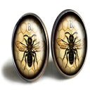 ワーカービースタッドピアス The Divine Iguana Worker Bee Stud Earrings