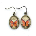 i[No^tCsAX- Fern & Filigree Monarch Butterfly Earrings - Handmade