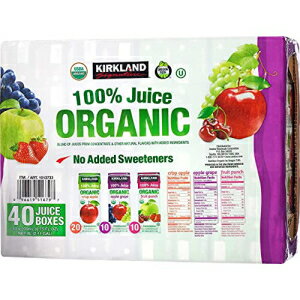 カークランド シグネチャー オーガニック 100% ジュース (40 X 6.75 液量オンス) 総正味重量 (270 液量オンス)、、() Kirkland Signature Organic 100% Juice (40 X 6.75 Fl Oz)Total Net Wt (270 Fl Oz),, ()