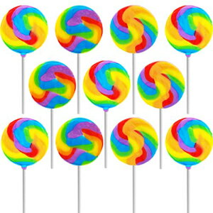 C{[ X[ |bvA~bNX t[c t[o[AʕA1.5 C` X[ |bv (12 pbN) The Dreidel Company Rainbow Swirl Lollipop, Mixed Fruit Flavor, Individually Wrapped, 1.5