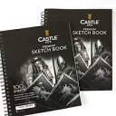 洋書 Castle Art Supplies Artists Sketch Books (2 Sketch Pad Pack) 9 x 12 , 200 Sheets of Sketch Paper Ideal for Drawing and School Supplies - Acid Free and Excellent Value
