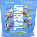 UNREAL ダーク チョコレート ピーナッツ ジェム | 非遺伝子組み換え、ビーガン認定、自然からの色 | 1袋 UNREAL Dark Chocolate Peanut Gems | Non-GMO, Vegan Certified, Colors from Nature | 1 Bag