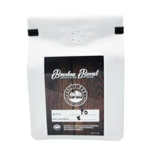 オーガニックバーボンバレルローストコーヒー豆10オンス、限定版バレル熟成全豆、シングルオリジン、ミディアムロースト受賞歴のあるスプリットオークコーヒーロースターズ（シングル） Organic Bourbon Barrel Roasted Coffee Beans 10oz, Limited Edition Barre